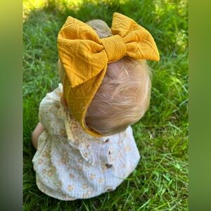 Yellow Bow Headband- Infant